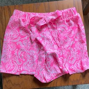 Lilly Pulitzer Mylee Tie Front Shorts Size 2 Havana Pink NWT